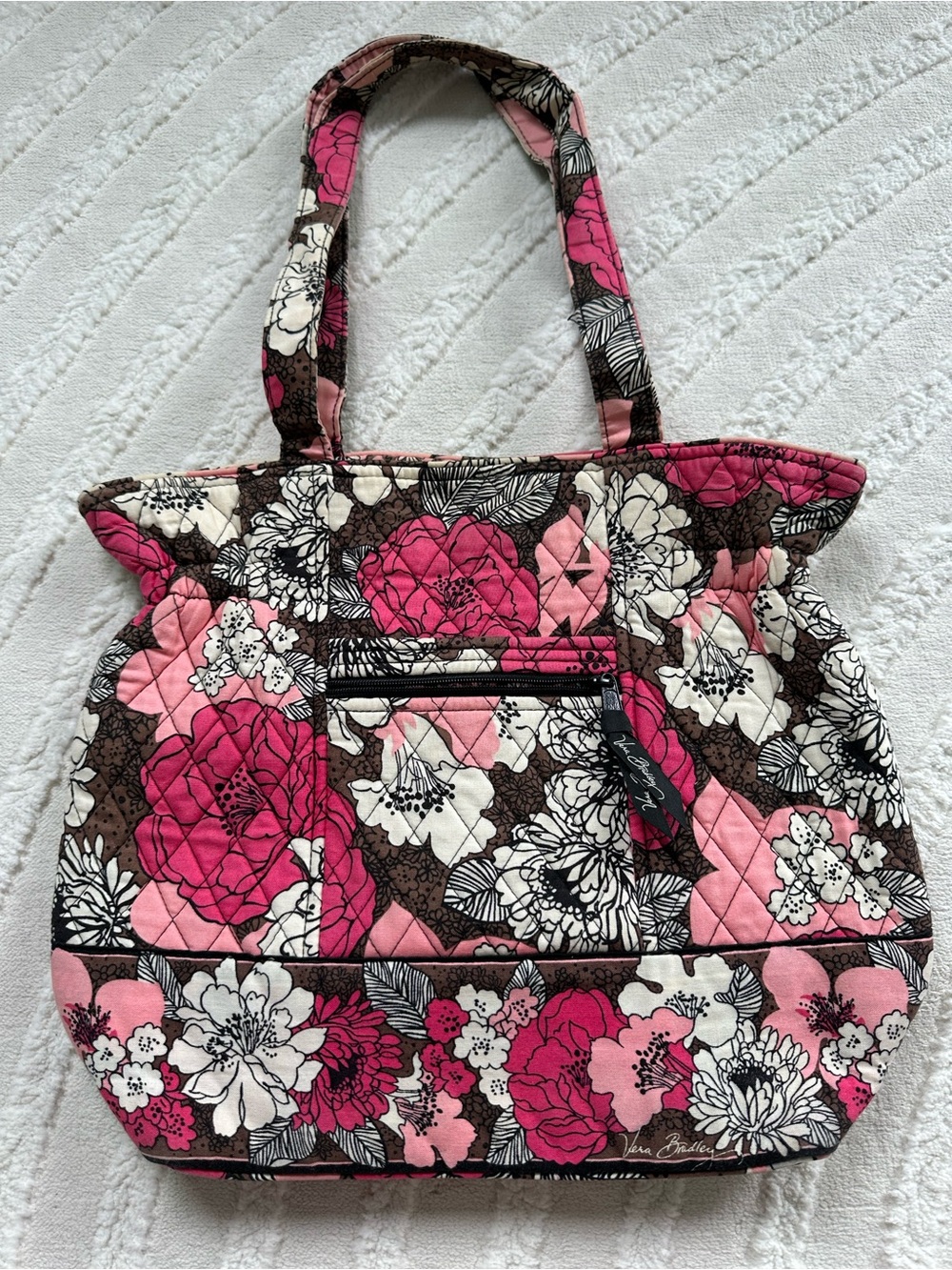 Vera Bradley | Glenna Satchel Tote | Mocha Rouge